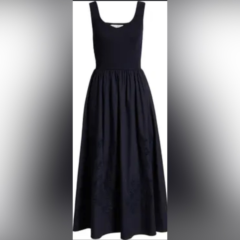 Moon River Black Mixed Media Maxi Dress M